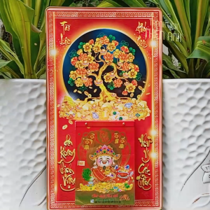 Lịch 2026 lịch treo tường Cây Đồng Tiền 34x60cm kèm bloc 14.5x20.5cm (ĐT)