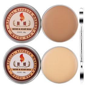 ชุดแว็กซ์รอยแผลเป็นพร้อมไม้พาย SFX แต่งหน้ารอยแผลเป็น แว็กซ์สร้างแบบจำลองรอยแผลเป็นปลอมสำหรับรอยแผลเป็นที่สมจริง/บาดแผลปลอมตัด เครื่องสำอางค์เอฟเฟกต์พิเศษ