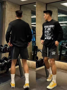 Áo Thun Dài Tay in Hình Mắt American High Street Dành Cho Nam Mùa Thu Áo Lót Đơn Giản Cổ Nhỏ Dáng Rộng Chất Liệu Cotton Nguyên Chất