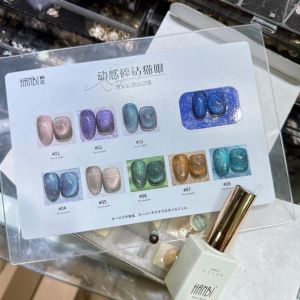 Set sơn gel mắt mèo nhũ Flash Hanbi 9 màu ( tặng kèm bảng màu )