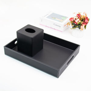 Leather Multi-Functional Creative Storage Box Large Capacity Modern Minimalist Luxury Hotel Living Room Desktop Organizer