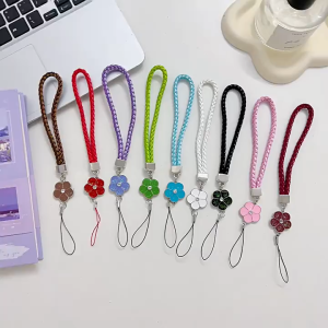 SK-C1308 Gantungan Hp Tali Anyaman Motif Bunga Sparkling Flower Phone Strap Serbaguna / Tali Lanyard