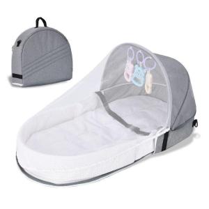 Portable Travel Baby Bed Multifunctional Mosquito Proof Isolation Bed Foldable Detachable Bed in a Backpack Child Furniture
