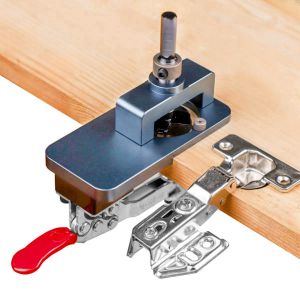 Woodworking 35mm Concealed Hinge Jig Kit or Drill Accessories Hinge Boring Jig Drilling Guide Locator for Cabinet Cupboard Tool