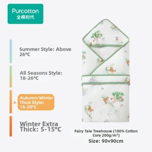 Purcotton | Cotton Baby Wrap Swaddle Blanket