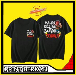 Baju Kaos T-Shirt Males Keluar Banyak Tobrut Combet 30s Ukuran Anak Dan Dewasa Kaos Oversize Pendek Bisa Eequest Nama/Kata-Kata Sesukamu