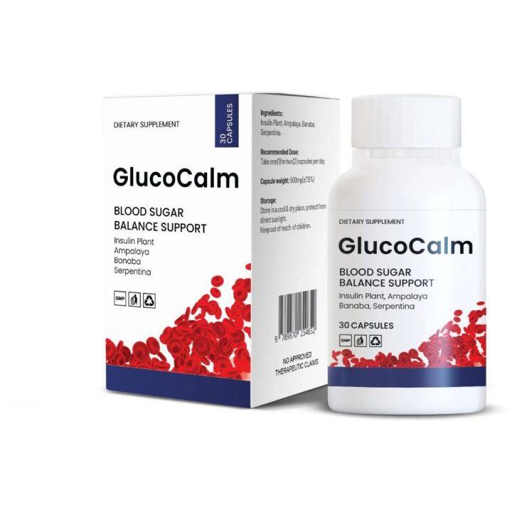 Gluco Calm 30 Capsules for Diabetes -Ultimate Support Stabilizing Blood ...