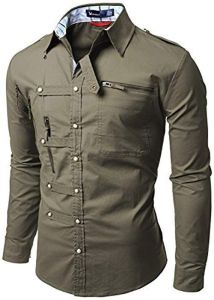 Kemeja pria Taktis lengan panjang stylis casual