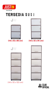 CLUB Justin SINGLE Wide - Kabinet Plastik Lemari Plastik Susun Rak Serbaguna Minimalis Lemari Baju