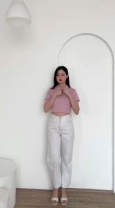 (COD) OH Fashion Yuzu Polo Top Wanita #2784