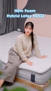 Nệm NOOZ Hybrid Latex 100% Đệm Foam Cao Su Non Thiên Nhiên Và Lò Xo Túi NOOZ Home Goods Mattress