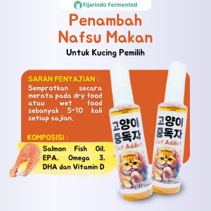 Cat Addict cukup Semprot jadi Lahap Makan Penambah Nafsu Makan Kucing yang suka Pilih pilih makanan 60 ml