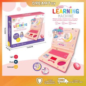 DREAMToy Mainan Laptop Anak Kartun LED Musik Komputer Alat Bantu Belajar Mainan Edukasi Anak