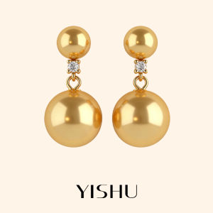 YISHU | Đôi Bông Tai Đẹp Cao Cấp Từ Ngọc Trai Bạc