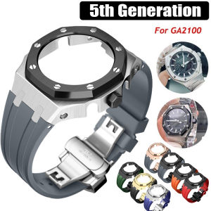 Gen5 Mod Kit For Casio GA2100 DIY Refit AP Modification Kit Stainless Steel Case cover Rubber Strap Luxury For Casio G-Shock GA2110 With Screw watch band