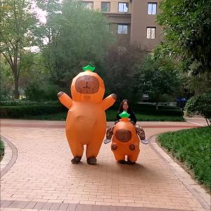 Adult Capybara inflatable costume cartoon animal one-piece inflatable novelty funny Halloween cosplay party