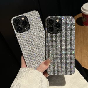 Luxury Bling Glitterเลื่อมตาข่ายรูปแบบเคสโทรศัพท์นุ่มสําหรับiPhone 16 15 14 13 12 11 Pro Max 16E X XS Plusกันกระแทก