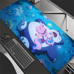 Bandai | Mouse Pad P-Pokemons Snorlax Gaming Large Dywan Gamer Keyboard Desk Mat Table Carpet Mousepad XXL 900x400 for Computer