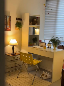 HOM HEART โต๊ะ โต๊ะไม้ โต๊ะทำงาน โต๊ะคอมพิวเตอร์ โต๊ะหนังสือ ลิ้นชักเก็บของคู่ มี2ขนาด 80/120cm ตู้เก็บของสลับวางซ้ายขวาได้ เป็นได้ทั้งโต๊ะหนังสือและโต๊ะเครื่องแป้ง ปรับเปลี่ยนได้ตามใจชอบ เข้าได้กับทุกสไตล์