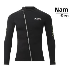 Bộ Đồ Lặn Bằng Cao Su Tổng Hợp 3mm Dành Cho Nam Và Nữ Có Khóa Kéo Phía Trước Bộ Đồ Lặn Ấm Áp Để Lặn Với Ống Thở Lướt Sóng Bơi Lội Thể Thao Dưới Nước