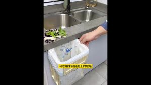 Kitchen Trash Bin Garbage Cabinet Hanging Bin Tong Sampah Gantung Trash Can 垃圾桶 Sampah Dapur Dust bin Kitchen Foldable