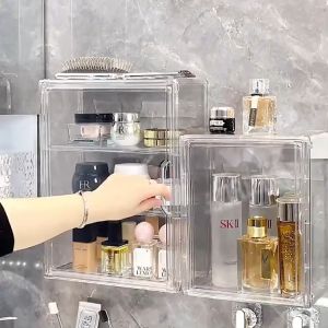 Baby three ชั้นวางโมเดลอคริลิค กล่องพลาสติกใสอเนกประสงค์ ใส่ตุ๊กตากันฝุ่นวางซ้อนกันได้ Labubu รุ่น ชั้นวางของก