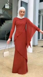 GAMIS CERUTY BABYDOLL FULL PURING LYLI DRESS BAJU LEBARAN WANITA MUSLIMAH TERBARU KEKINIAN/GAMIS MALAYSIA SLIM BODYFIT