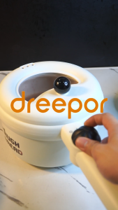 Dreepor 2.2L Electric Cooker Non-Stick Mini Electric Pot With Steamer Multi-Function All-in-One Pot Double Layer Frying Pan