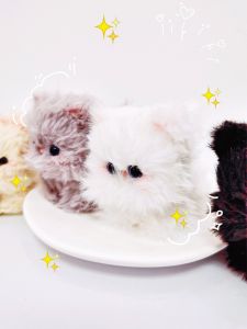 20mm Imitation Rabbit Fur Twisted Stick Handmade DIY Material Package Cat Stuffed Doll for Men and Women Festival Gift Pendant