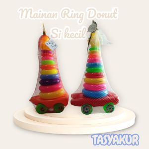 MAINAN EDUKASI ANAK RING DONUT SUSUN UNTUK SIKECIL dengan warna warni menarik