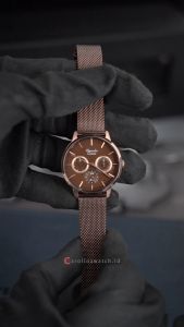 Jam Tangan Wanita Alexandre Christie Passion AC 2682 BFBROBO Brown Dial Brown Stainless Steel Strap