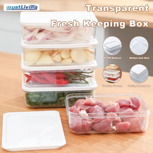 JustLiving 400ml Sealed Refrigerator Food Storage Box PP Fresh-Keeping Seasoning Storage Freezer Kitchen Transparent box for storage Groceries Kitchen Refrigerator Onion and Garlic Storage Box Food Storage Container Box