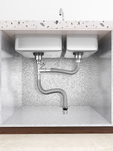 Moisture-Proof Kitchen Cabinet Under-Sink Pad Foil Self-Adhesive Waterproof Mold-Resistant Decorative PVC Wall Sticker