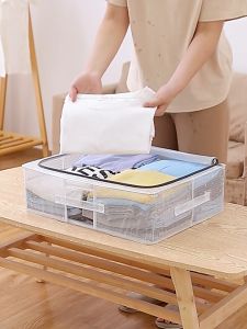 30L/56L Collapsible Underbed Organizer Quilt Clothes Storage Box Lingerie Toys Books Snacks Management Large Capacity Closet Organizer