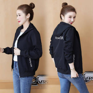 Baseball Jacket for Women  Early Autumn New Hooded Cardigan Sports Jacket Korean Style Loose Plus Size 4XL Small Fragrance Thin Coat for Women