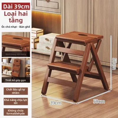 CHUJUN | Đôn Gỗ Gấp Tiết Kiệm Không Gian
