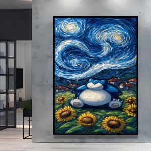 KAYOU | Canvas Printing Pokemon Starry Sky Poster Wall Art Modern Living Room Multi Functional Decoration Gift Collection Poster Clas