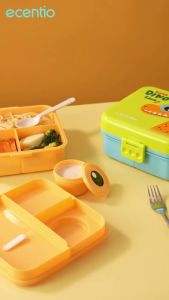 Cartoon Lunch Box For kids Bento Box With Spoon Lunch Box For Child School Office Food