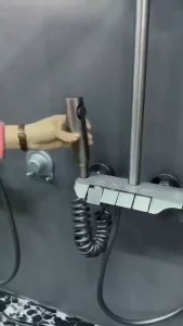 Shower Set Bathroom 304 Stainless Steel Bathroom 4 in 1 Shower Set with Rainfall Shower Head Hot And Cold Rain Shower with Spray Gun