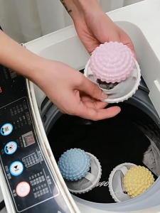 Washing Machine Hair Filter Spin ball Shape Net Bag Hair Removal Cleaning Spin Laundry ball