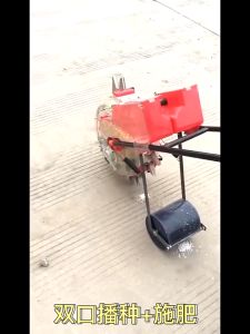 seeder Hand Push Corn Seeder / Planter with Dual Tank Peanut Soybean and Vegetable Planter