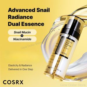 COSRX Niacinamide 5%+Snail Mucin 74% Dual Essence Advanced Snail Radiance Hydrating Anti Aging Face Serum Korean Skin Care 80ml