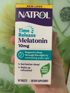 Viên uống Natrol Melatonin 10mg 60 viên của Mỹ - Viên uống ngủ ngon Melatonin 10mg Natrol cần thiết với những ai bị mất ngủ khó ngủ ngủ không ngon giấc.