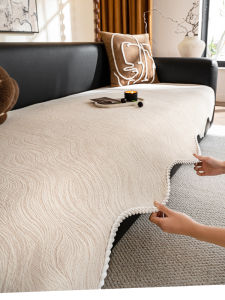 2025 New Style Irregular Shape Sofa Cushion One Piece Straight Row Anti Slip Sofa Seat Pad Four Seasons Universal Sofa Cover Cloth