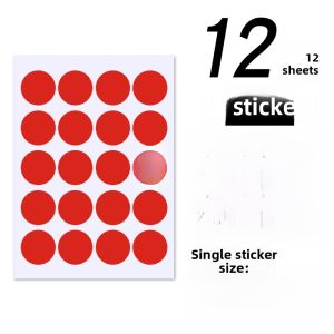 Square Stickers 1-2-3cm Colorful Non-drying Glue Labels for Public Classes Decorative Business Supplies Basic Packaging