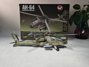 AH-64 Blocks Planes Toy US Apache Armed Helicopter AH64 ABS Aircraft Model 1:72 Scale Miniature Airplane Collection Boy Gift