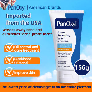 PanOxyl 156G Refreshing cleansing and oil-removing cleanser  Foaming Wash for Face & Body 10% benzoyl peroxide acne treatment wash 5.5OZ