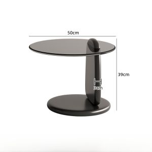Modern Minimalist Glass Tea Table Living Room Home Use Small Apartment Nordic Style Circular Creative Home Furniture Coffee Table