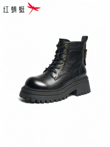 Reddragonfly | Heeled Martin Boots for Women Thick Sole Warm Lining Short Cuff