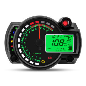 RYSJM | ﻿ LCD Digital Universal Speedometer 7-Color Backlight Motorcycle Odometer Meter 0~299KM/H Motorbike Motorcycle Dashboard Speedom